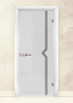 Стъклена интериорна врата Sand G 13-3, Бяла