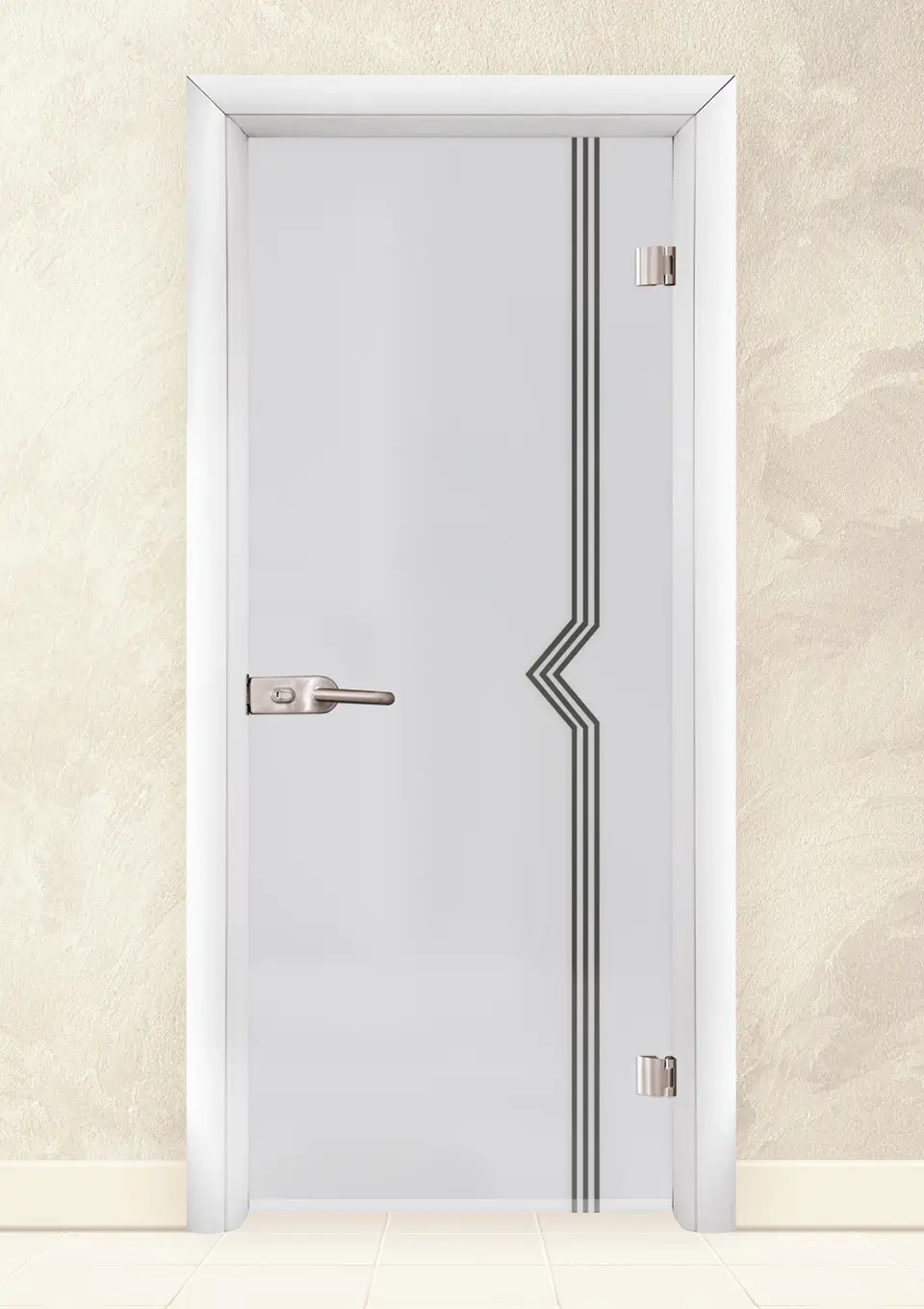 Стъклена интериорна врата Sand G 13-3, Бяла