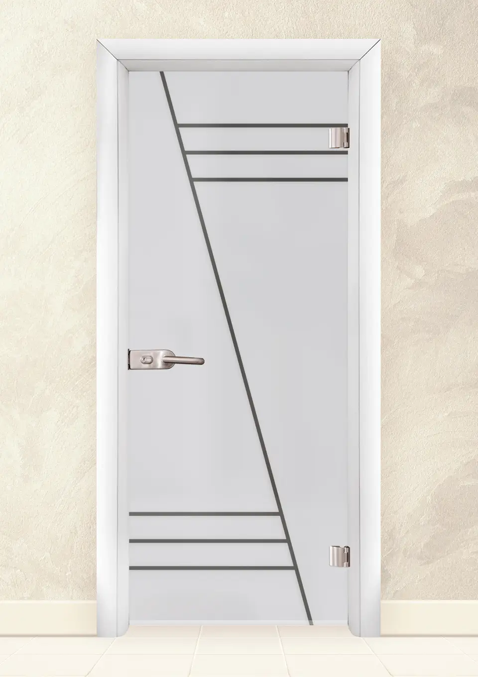 Стъклена интериорна врата Sand G 13-4, Бяла